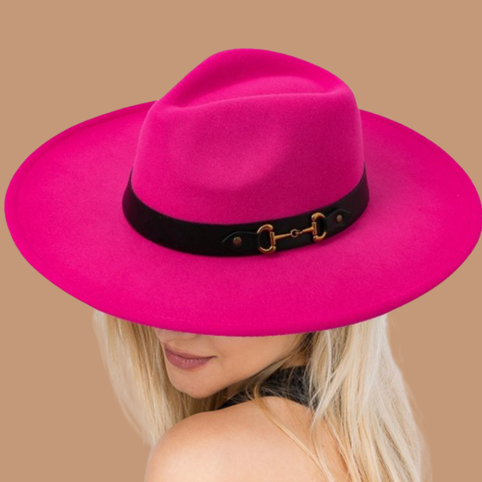 Wide Brim in Hot Pink