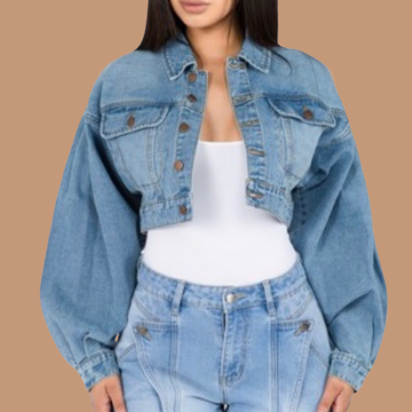 Balloon Sleeve Half Jacket